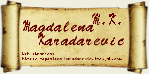 Magdalena Karadarević vizit kartica